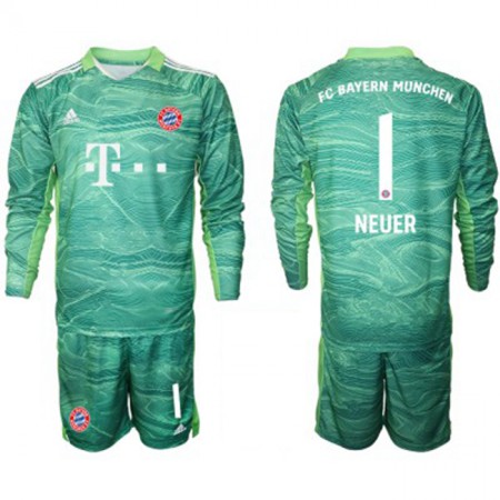 Billiga Fotbollströjor FC Bayern München Målvakt Manuel Neuer 1 Barn Tredje tröja 2021/22 Långärmad
